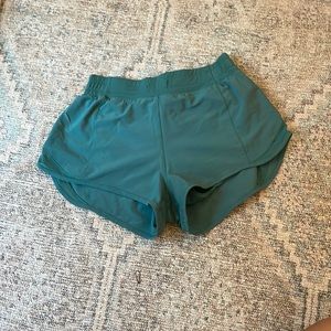 greenish shorts